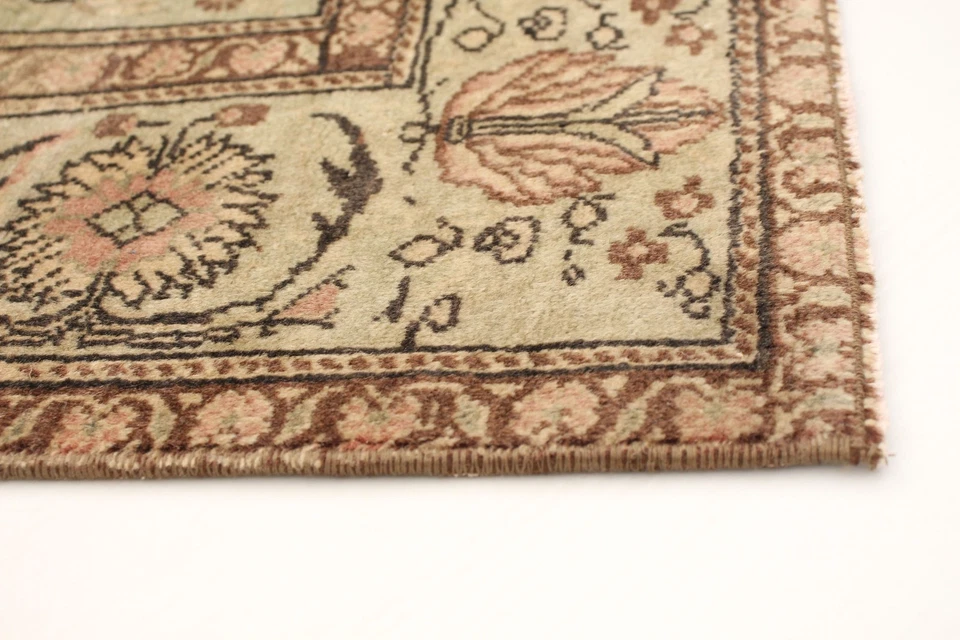 Alfombra tradicional vintage anudada a mano alfombra de lana oriental de 6'4" x 9'4" Foto 4 de 4