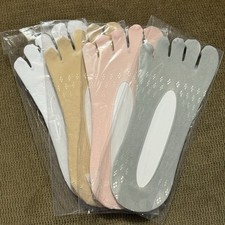 4 pares de calcetines ortopédicos de compresión para dedos No Show calcetines de yoga calcetines de cinco dedos