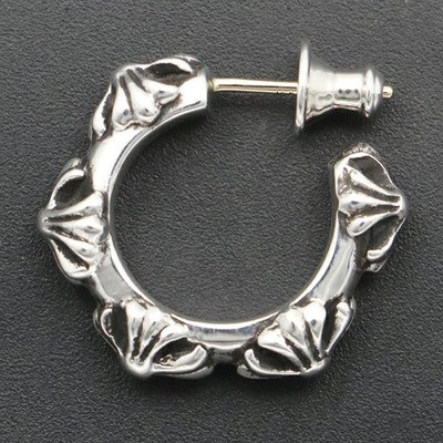 Chrome Hearts HOOP CROSS SML Cross band hoop earrings 5.67g