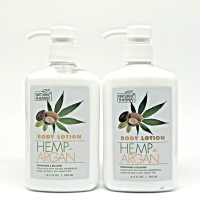 Natural Therapy Hemp +Argan Nourishing Body Lotion, 2-Pack (16.9 oz) 