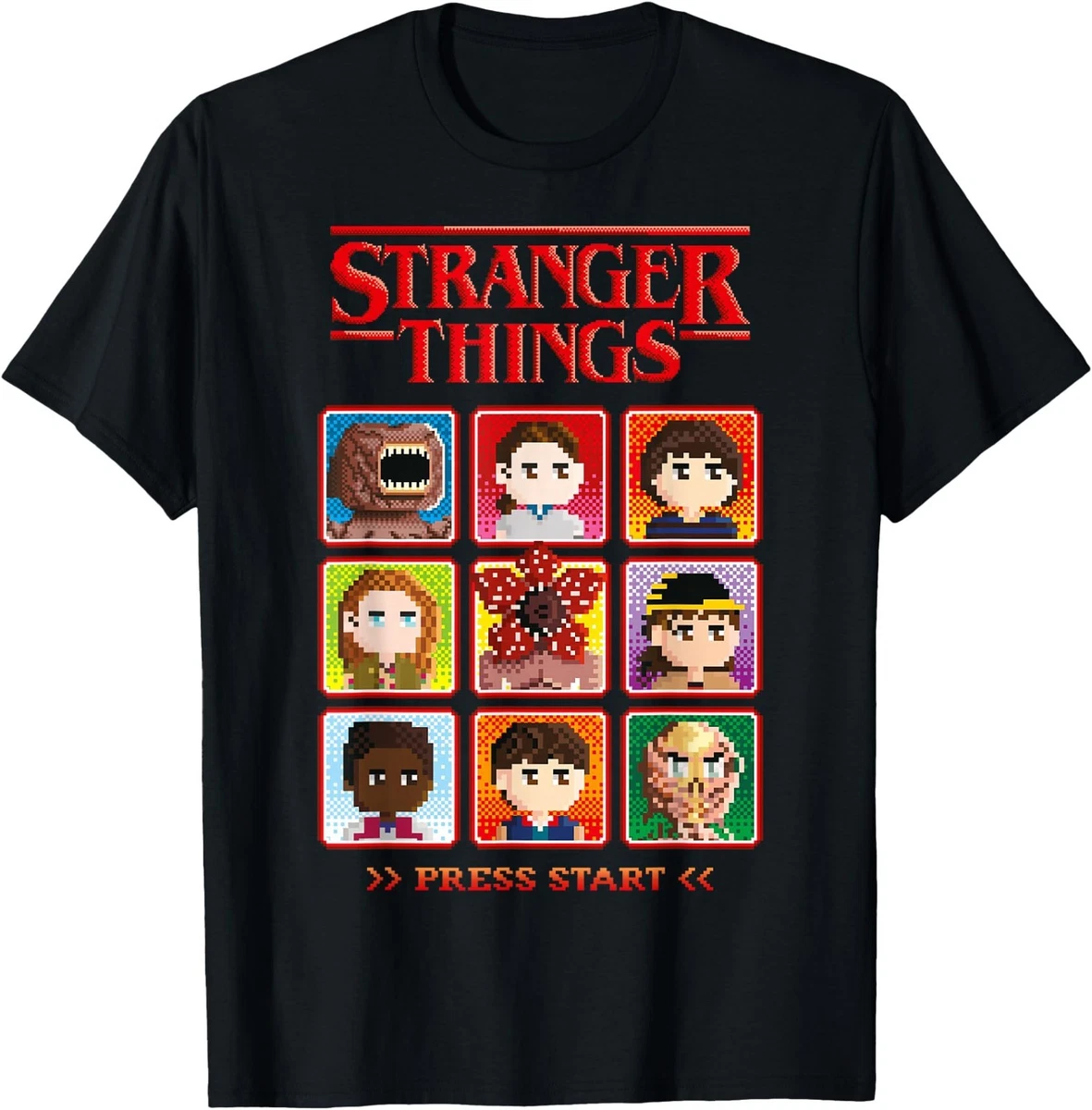Stranger Things Maglietta Donna Demogorgone Lavaggio Acido Carbone, 100% Cotone - 5