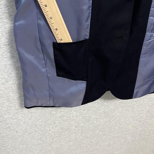 Savile Row Co Blazer Mens 38R Navy Blue Rivington Gold Button Sport Coat Jacket - Picture 8 of 21