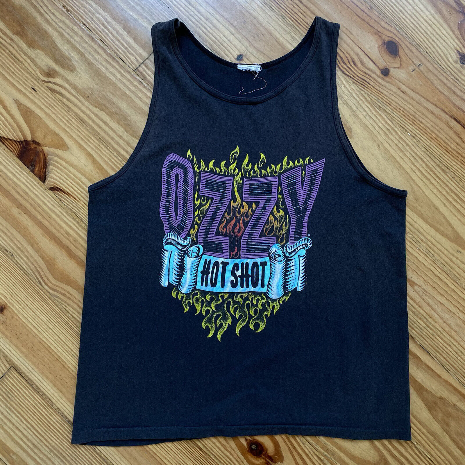 Vintage 90s Ozzy Osbourne - Hot Size: Industry No. 1 Safety and trust Top Tank Tag Shot Unknow