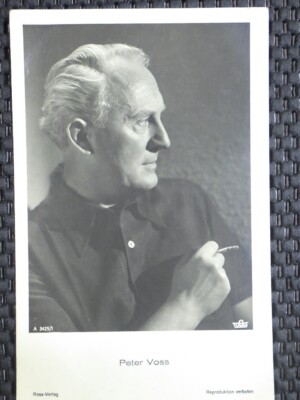 Actor Autograph Card - Peter Voss (Voss) - Pre 1945 - Tobis