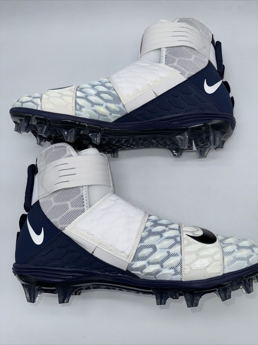 NIKE Force Savage Elite 2 White/Navy Mesh Football Cleats  display picture 1