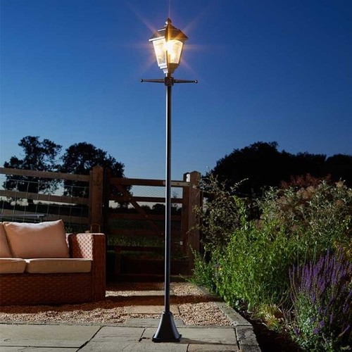 2m Lámpara Solar Poste LED Estilo Victoriano Tradicional Iluminación Exterior Soporte Grande - Imagen 16 de 24