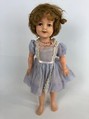 Blue Dress 1950's Shirley Temple Doll Value Vintage Shirley Temple ST-19-1 Ideal Doll W Blue Dress Blue Dress 1950's Shirley Temple Doll Value Vintage Shirley Temple ST-19-1 Ideal Doll W Blue Dress