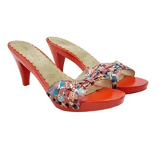 Marc Jacobs wooden Floral Mules - Size 38