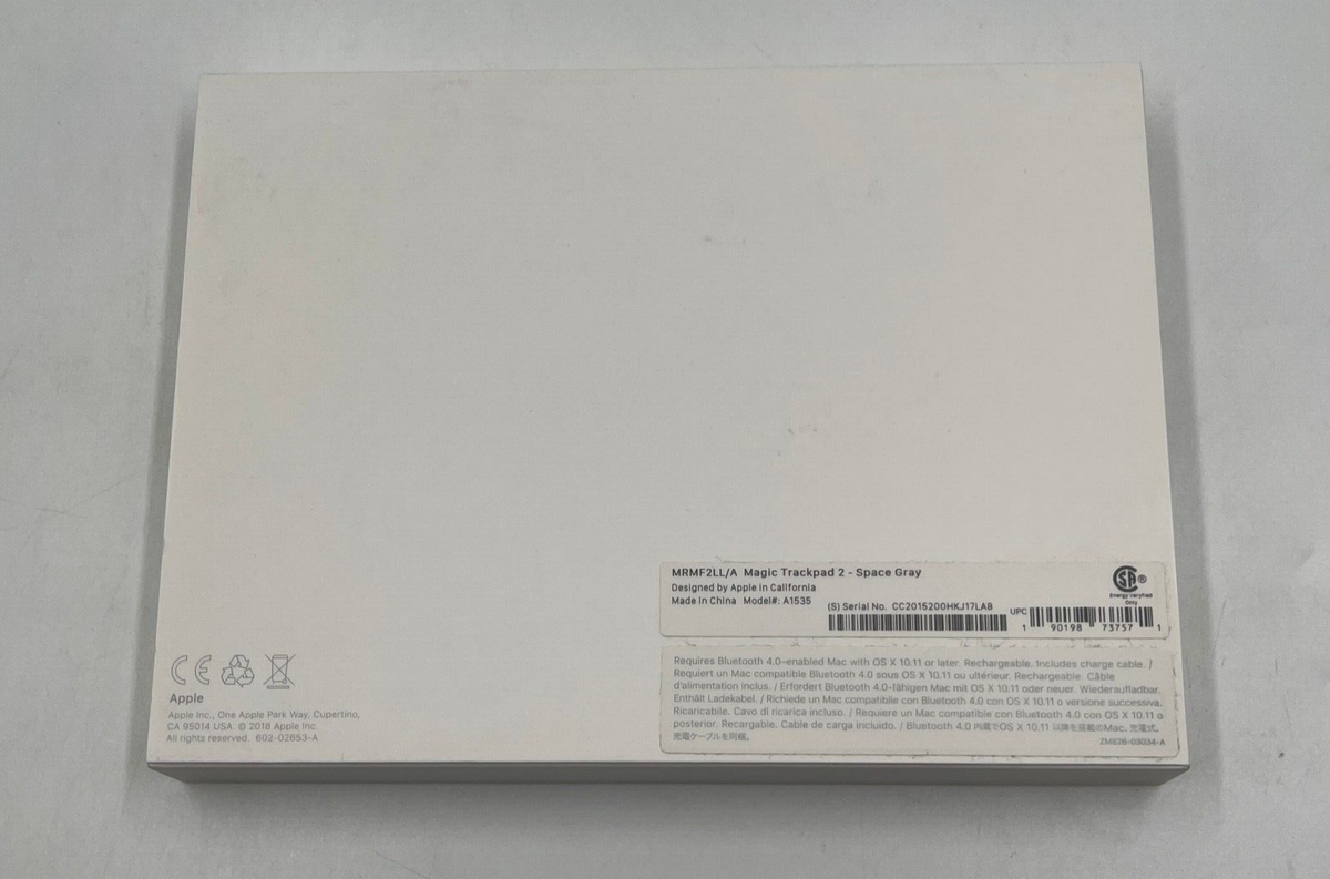 Box Only - Apple Magic Trackpad 2 - Space Gray MRMF2LL/A | eBay Box Only - Apple Magic Trackpad 2 - Space Gray MRMF2LL/A | eBay