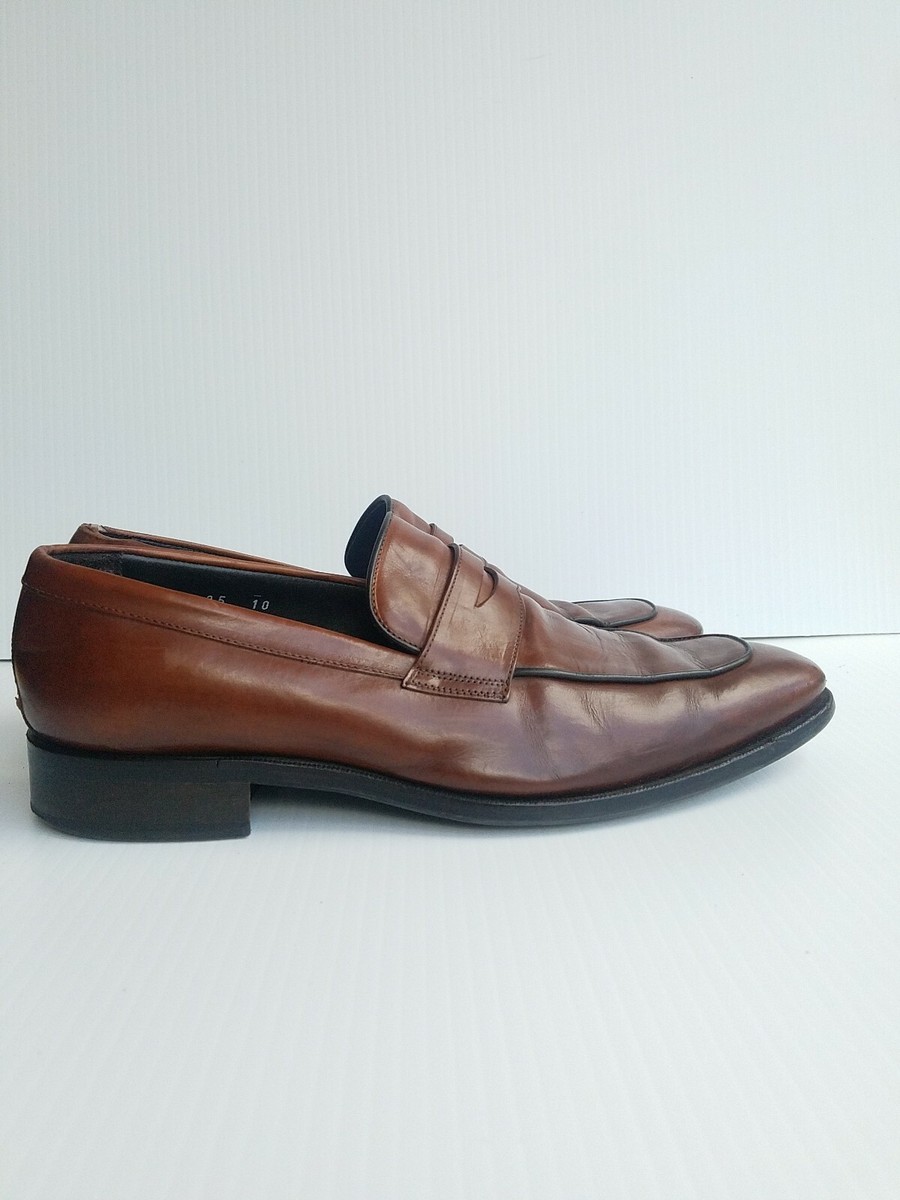 To Boot New York Penny Loafers Mens 10 Brown Leather Italy Luxury Office 396 To Boot New York Brown Mens Leather Penny Loafers US Size 10  main image 4