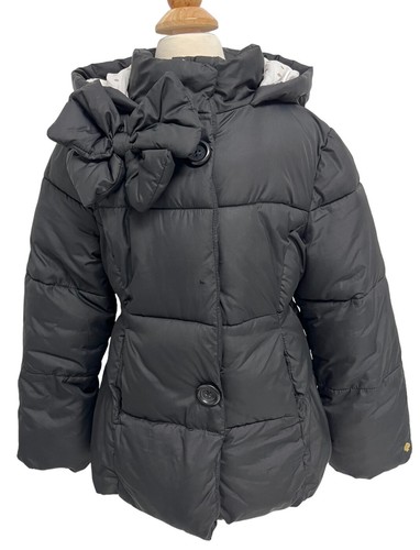 Kate Spade New York Girl's Black Hooded Zip Up Winter Puffer Coat Size 7 - Picture 2 of 13