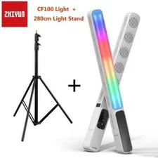 ZHIYUN CF100 100W RGB Light Stick Handheld LED Video Light + Tripod Stand ~6500K