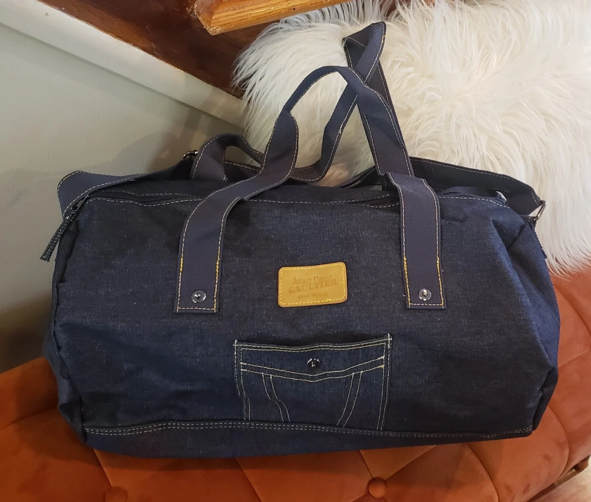 Jean Paul Gaultier pour VOUS Denim Weekend Duffel Bag !New! | eBay