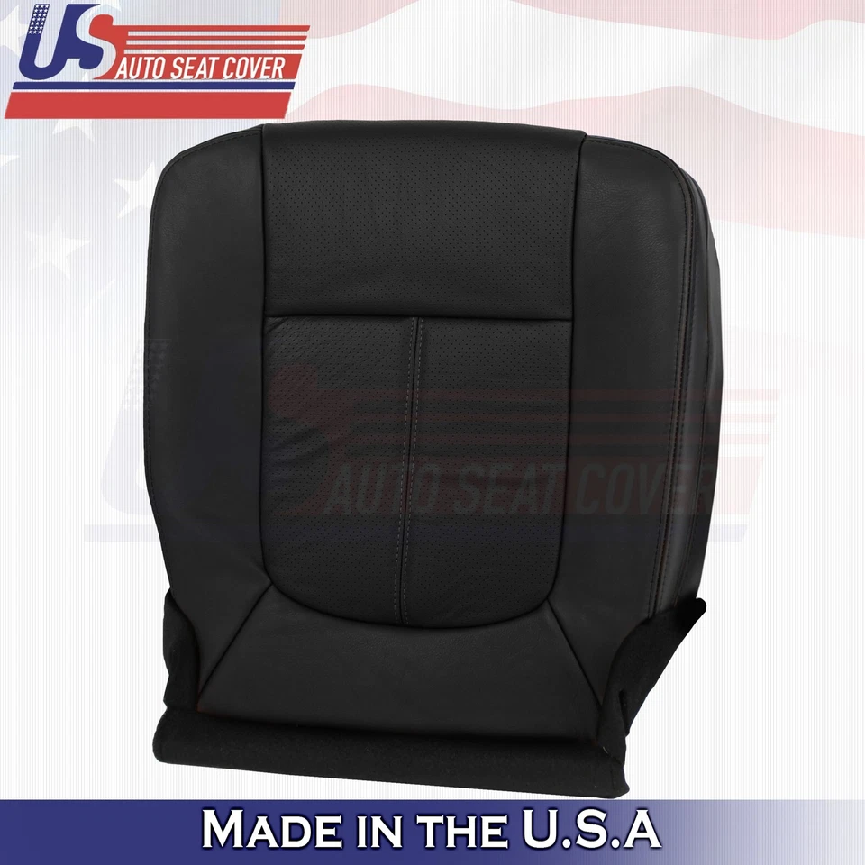 Fundas inferiores de cuero negras para conductor y pasajero Ford F250 Platinum 2013 a 2016 Foto 3 de 4