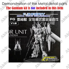 for PG 1/60 Unicorn FA Full Armor Unit Model CJ Metal Detail up Add-on Parts Set