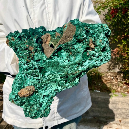 19.5LB Natural rare large velvet Malachite transparent cluster rough mineral sam - Picture 23 of 23