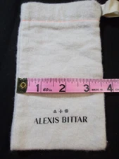 Soft fabric ALEXIS BITTAR Small Jewelry Pouch Drawstring Dust Bag 6"x3.5”