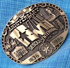 Texas 150 Year Belt Buckle  LE Sesquicentennial Vtg Award Design Medals .MMR494