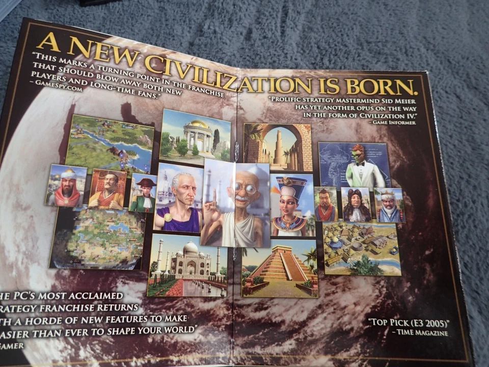 Sid Meier's Civilization IV 4 (PC CD) Complete Boxed game, including poster - Image 2 of 4
