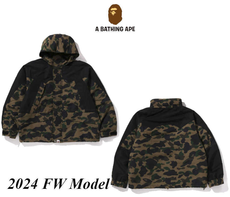 A BATHING APE　スノボジャケット A Bathing Ape Men's Snowboard Jacket 2024 FW Model 1ST CAMO