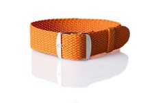 Sunset Perlon Braided Woven Watch Strap/Band With Stainless Steel Buckle 22mm