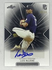 2021 LEAF PERFECT GAME AUTO LUIS RUJANO BLACK PAPER  23/50