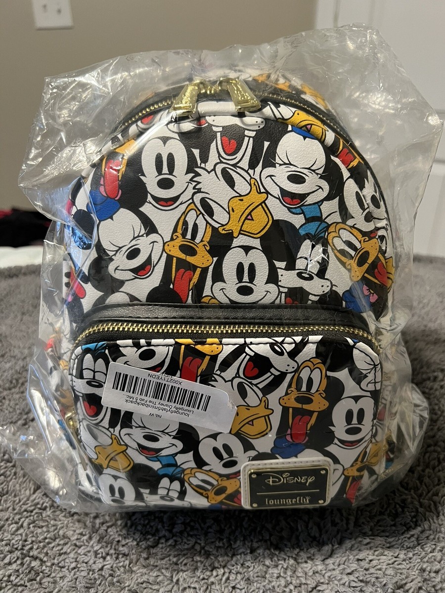 LOUNGEFLY DISNEY RETRO MICKIE FAB 5 ALL OVER PRINT MINI  display picture 1