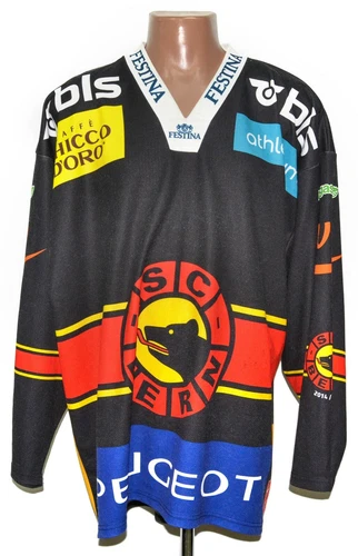 SC BERN SWITZERLAND SIGNED ICE HOCKEY SHIRT JERSEY INTERHOCKEY SIZE XXL ADULT