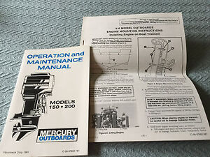 MERCURY Outboards 1981 Operation & Maintenance Manual: Models 150 & 200