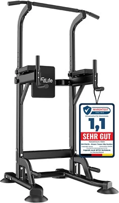 DH FitLife Power Tower: Dip Station, Klimmzugstange, Rückentrainer | Home Gym