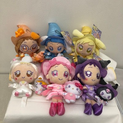 Ojamajo Doremi x Sanrio Mascot Holder 6pcs Plush Doll Kitty Kuromi 