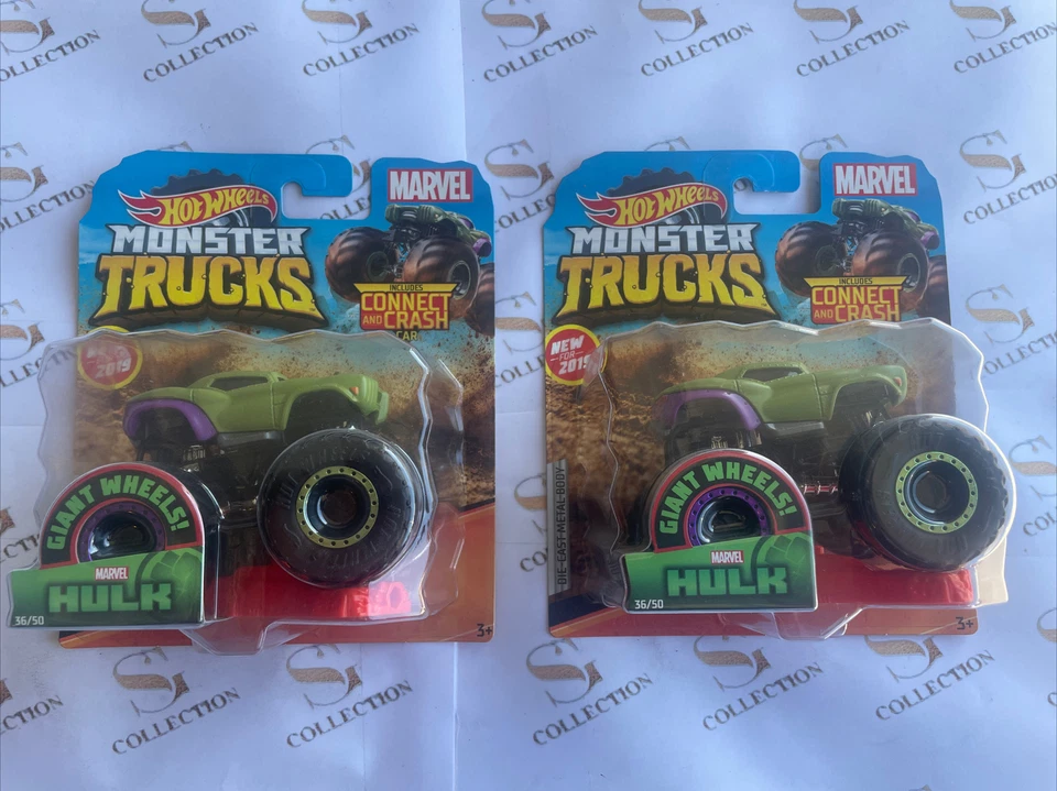 Monster Truck Hulk Marvel Giant Wheels Connect & Crash Spin Master Lote 2 Foto 3 de 4