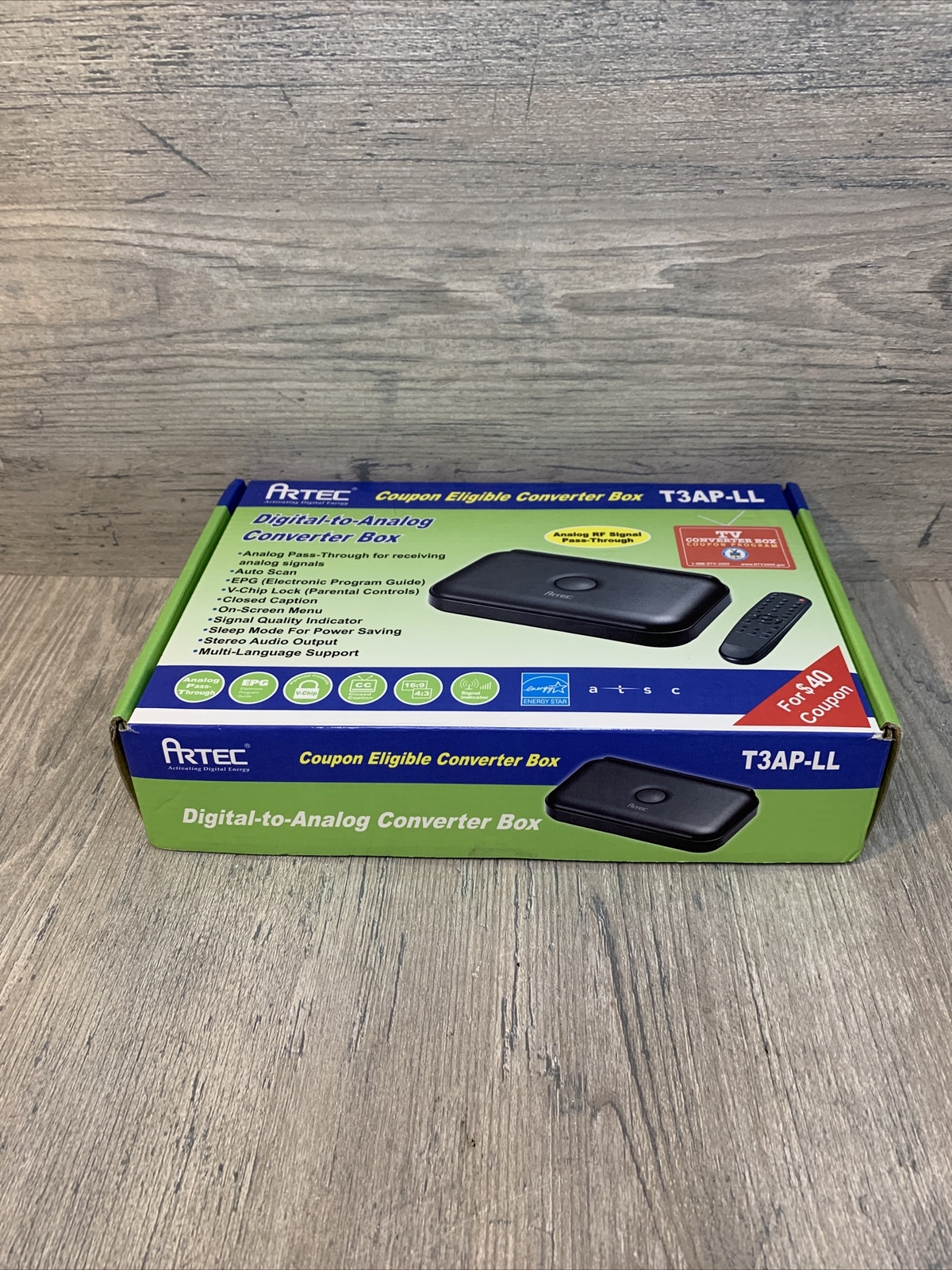 Digital to Analog TV Signal Convertor Box Artec T3AP LL New in Box eBay