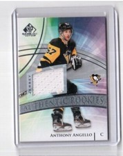 2020-21 SP Game Used Base Authentic Rookies Anthony Angello Pittsburg Penguins