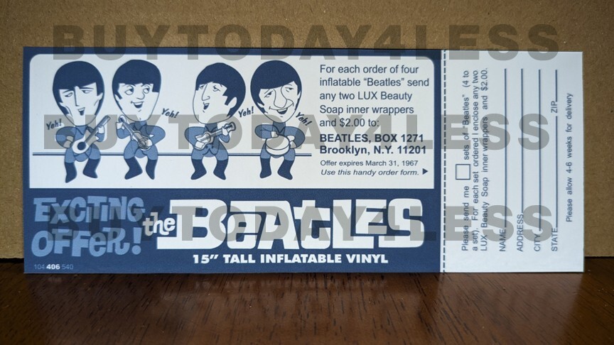 Beatles Lux Soap Box & Coupon for 1966 Dolls Vintage Style | eBay