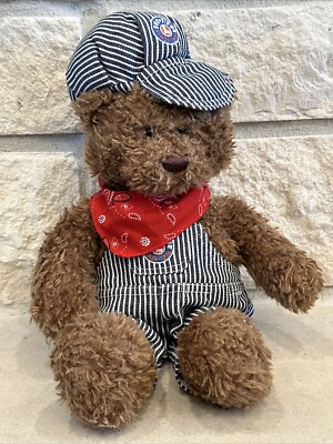 FF) Gund Lionel Train Engineer Teddy Bear Plush Toy 17 Inches NEW 2013