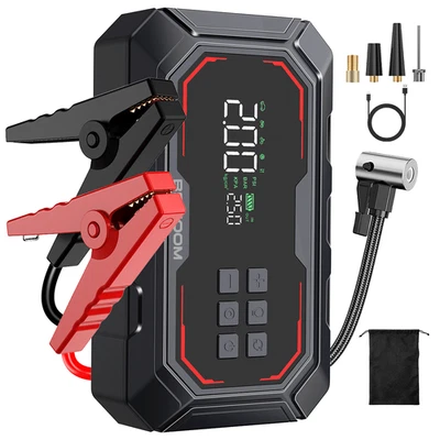 BSMOOM 8000A Car Jump Starter With Air Compressor Pack Booster 12V Power Bank
