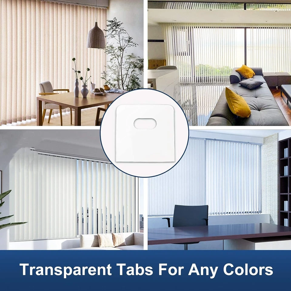(30 Set/ 60 Pieces) Clear Vertical Blind Repair Tabs, Vertical Blind Repair Kit, - Image 3 of 4