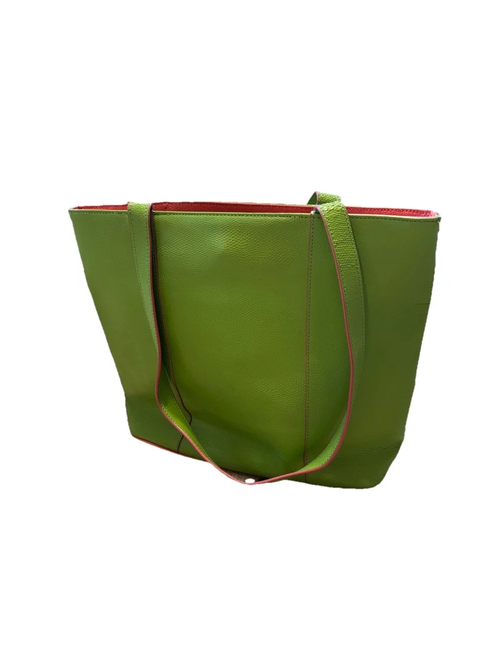 Baekgaard 双色单肩包 – 莱姆绿和粉红色磁性闭合 — 第 2/4 张图片