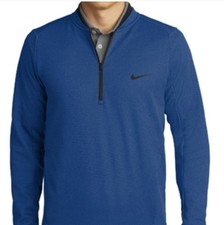 Nike Golf Therma-Fit Quarter-Zip Blue Pullover Mens Size Large