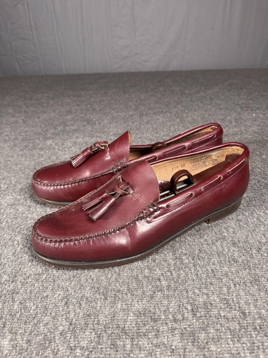 G.H. Bass Weejuns Shoes Mens Size 11.5 Burgundy Tassel Loafers
