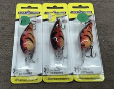 (3) Rick Clunn Luck E Strike Deep Smoothy Crankbait Fishing Lures 