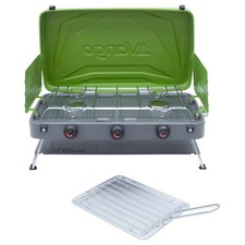 VANGO COMBI IR COMPACT COOKER TWO BURNER CAMPING GRILL AND STOVE PIEZO