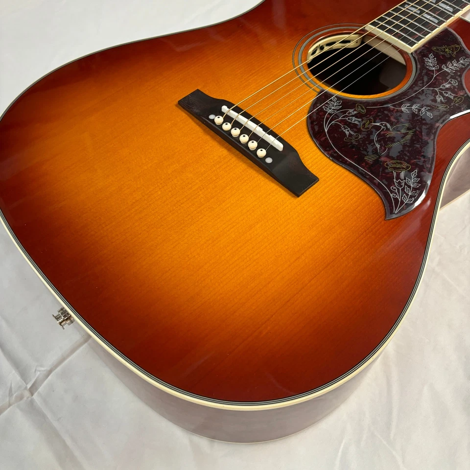 Stunning Sunburst Acoustic Electric Guitar - HUMMINGBIRD STYLE Design w/Cutaway - Image 4 of 4