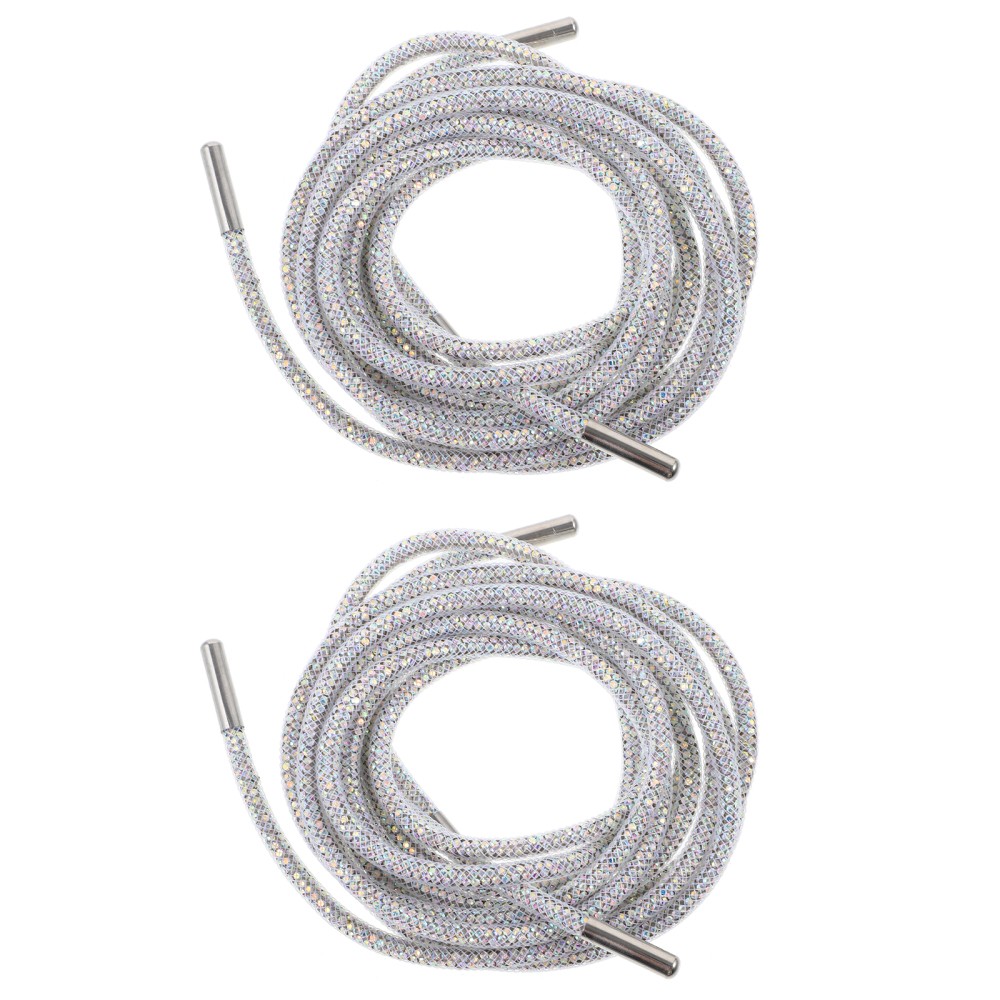 APL 2 pezzi lacci glitter per scarpe cordoncini per scarpe donna sneakers lacci per scarpe strass