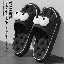 Women Cute Big Eye Flip Flops Thick Sole Anti-Slip Summer Indoor Slippers