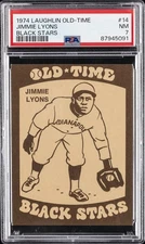 1974 LAUGHLIN OLD-TIME BLACK STARS #14 JIMMIE LYONS PSA 7