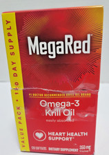 Schiff MegaRed Omega-3 Krill Oil Softgels -120 Count Heart Health Support 01/27