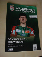 Handball: SC Magdeburg, magazine, programme booklet, HSG Wetzlar
