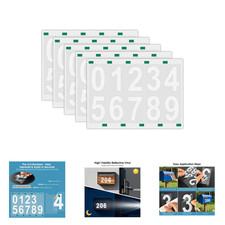 Reflective Mailbox Numbers Vinyl House Address Stickers 3 Inch 0-9 Waterproof